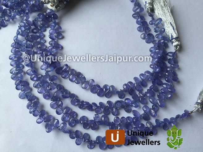 Tanzanite Faceted Pear Beads